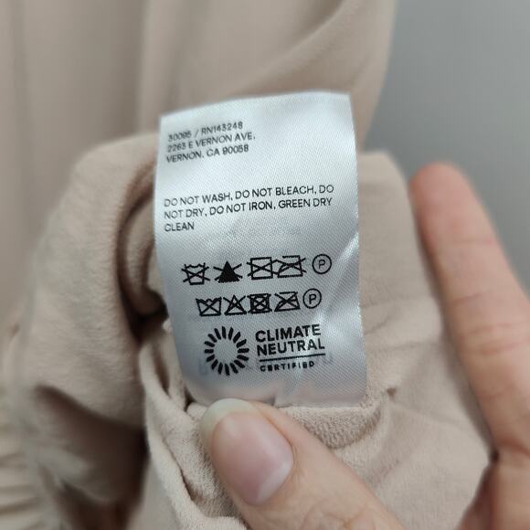 Reformation‎ Emersyn Dress Womens 10 Champagne Pink Bridesmaid Wedding Midi - Picture 11 of 12